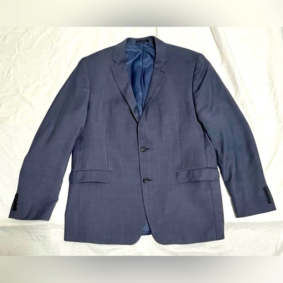 Ralph Lauren Men's Blue Blazer Macy’s Men’s Store Size 44 R Slim Fit Preloved - Picture 1 of 16